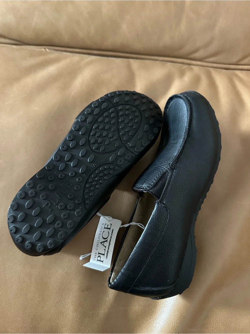 THE CHILDREN’S PLACE Boys' Black Slip-On Dress Loafers